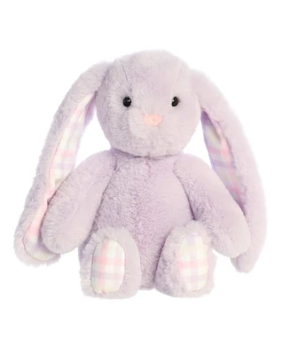 Aurora Small Gingham Bunny Spring Vibrant Plush Toy Lavender 9"