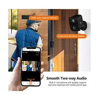 Z-edge 3 Packs 1080P Full Hd Wireless Smart Cameras with Solar Panels and 16GB Tf Card
