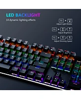 Z-edge 104 Keys Rainbow Backlit Gaming Mechanical Keyboard