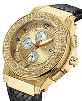 Jbw Men's Saxon Diamond (1/6 ct.t.w.) 18k Gold Plated Stainless Steel Watch