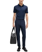 Boss by Hugo Men's Two-Tone Monogram Print Polo Shirt