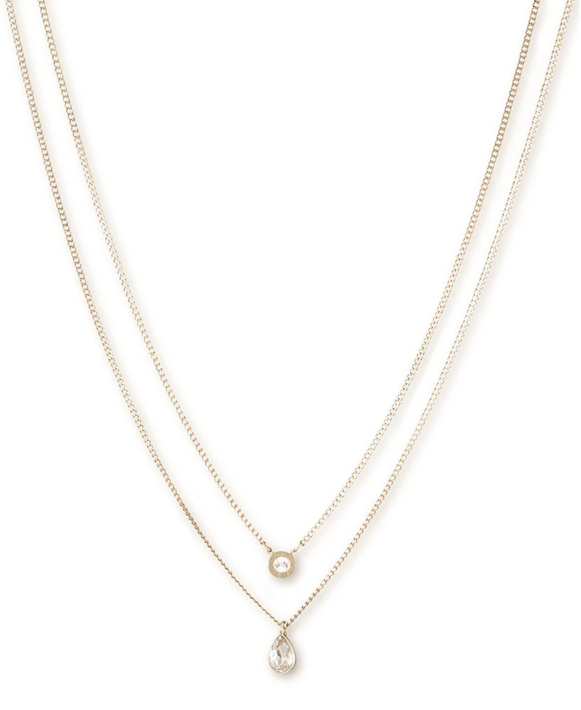 Dkny Double Row Pendant Necklace, 16" long + 3" Extender