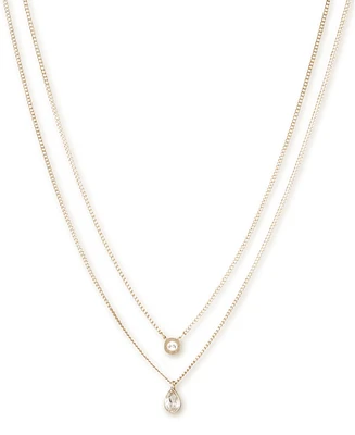 Dkny Double Row Pendant Necklace, 16" long + 3" Extender