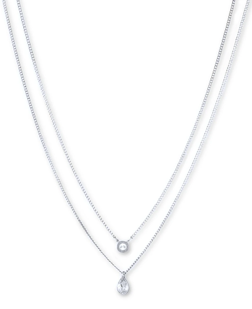 Dkny Double Row Pendant Necklace, 16" long + 3" Extender