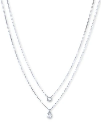 Dkny Double Row Pendant Necklace, 16" long + 3" Extender