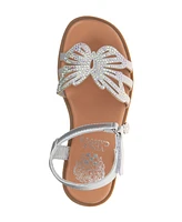 Vince Camuto Big Girl's Fashion Sandal with Butterfly Rhinestone Upper Polyurethane Sandals