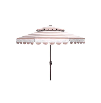 Safavieh Vienna 9Ft Rnd Double Top Crank Umbrella