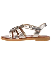 Vince Camuto Big Girl's Interwoven Sandal with Rhinestones Polyurethane Sandals