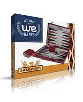 We Games /Black Leatherette Backgammon Set