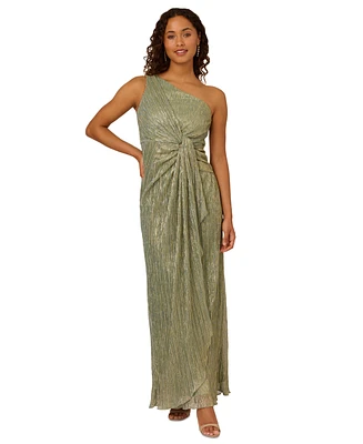 Adrianna Papell Stardust One-Shoulder Gown