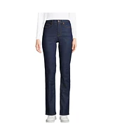 Lands' End Women's Recover High Rise Straight Leg Blue Jeans