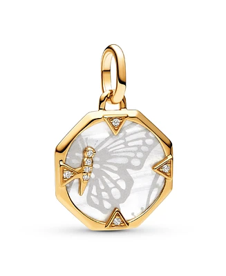 Pandora 14K Gold-Plated Cultured Pearl escent Butterfly