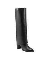 Marc Fisher Ltd Women's Leina Block Heel Pointy Toe Knee High Dress Boots