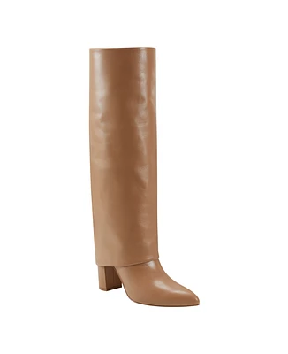 Marc Fisher Ltd Women's Leina Block Heel Pointy Toe Knee High Dress Boots
