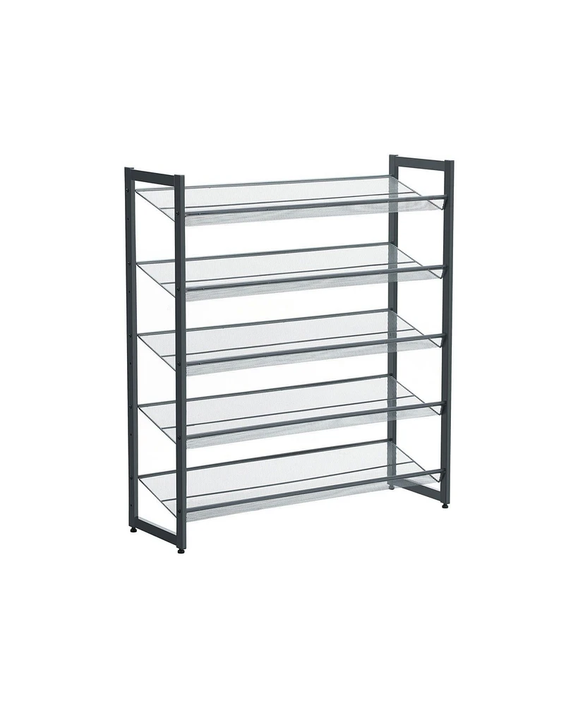 Slickblue 5-tier Stackable Metal Shoe Rack Adjustable Shoe Organizer For Entryway