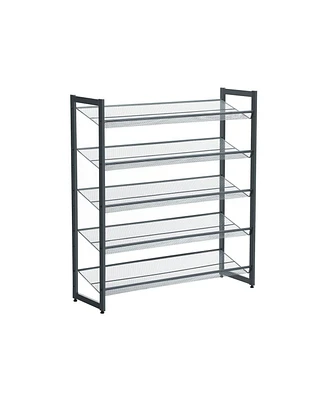 Slickblue 5-tier Stackable Metal Shoe Rack Adjustable Shoe Organizer For Entryway