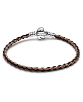 Pandora The Lion King Clasp Braided Leather Bracelet