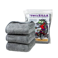 Arkwright Home Towelzilla Car Washing Towel (3 Pack), 18x30, Ultra-Thick and Absorbent 800 Gsm