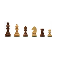 We Games French Staunton Chess Set – Weighted Pieces & Walnut Wood Board 18 in.