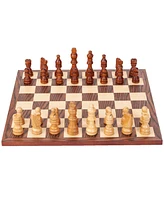 We Games Classic Staunton Wood Chess Set - 12 in. Board, 2.75 in. King