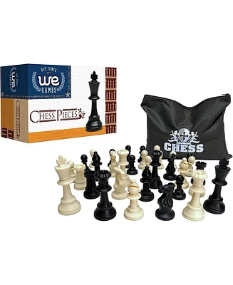 We Games Plastic Staunton Tournament Chess Pieces