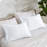 Bare Home Mulberry Silk Pillowcase Set, Zipper Closure, Queen Size