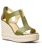 Michael Kors Berkley Zipper Espadrille Platform Wedge Sandals