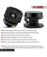 5 Core 3.5" Super Tweeter 2Pack • 300W Rms 1000W Pmpo Combined • 4 Ohm • Titanium Bullet w 1 inch Voice Coil • 106 dB Sens