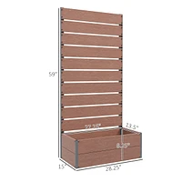 Outsunny Raised Garden Bed with Trellis for Climbing Plants & Vines,