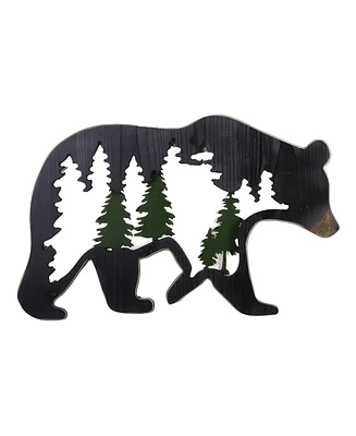 Fc Design 20"W Bear with Trees Wall Plaque Decoration Home Decor Perfect Gift for House Warming, Holidays and Birthdays