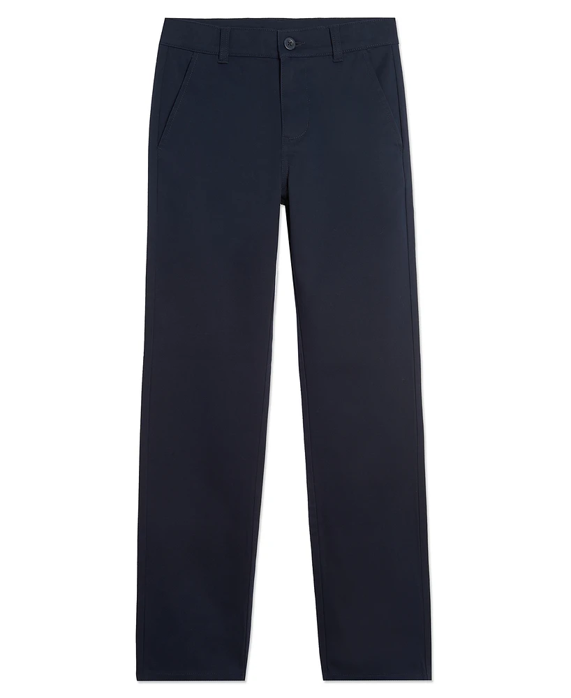 Nautica Little Boys Uniform Stretch Twill Pant with Reinforced Knees