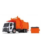 First Gear 1/25 White/Orange Mack Lr Garbage Truck w/ McNeilus Meridian Loader & Dumpster