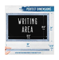 Hbcy Creations Wall Mounted Magnetic Chalkboard with Wooden Frame