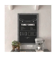 Hbcy Creations Wall Mounted Magnetic Chalkboard with Wooden Frame