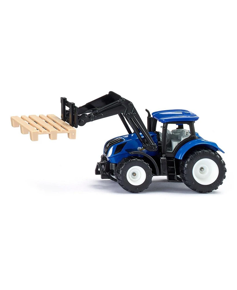 Siku New Holland Tractor with Pallet Fork and Pallet by