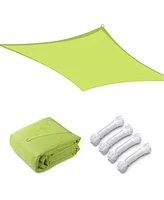 Yescom 16x16 Ft 97% Uv Block Square Sun Shade Sail Hdpe Canopy Patio Garden Pool Yard