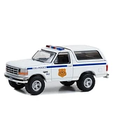 Greenlight Collectibles 1/64 1996 Fbi Ford Bronco Xl Hobby Exclusive Hot Pursuit Special Edition