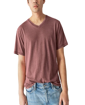 Lucky Brand Men's Venice Burnout V Neck Tee T-shirts