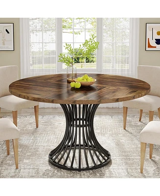 Tribesigns Round Dining Table for 4-6 People, 47