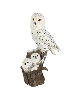 Fc Design 11.5"H Snow Owl with Babies Figurine Decoration Home Decor Perfect Gift for House Warming, Holidays and Birthdays