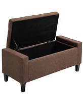 Homcom Tufted Storage Ottoman Upholstered Bench with Lift Top