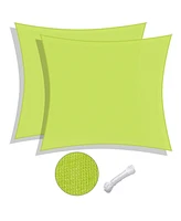 2 Pack 23x22 Ft 97% Uv Block Rectangle Sun Shade Sail Canopy Outdoor Backyard