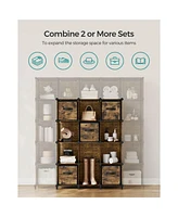 Slickblue Cube Storage Organizer with Storage Boxes, Customizable Shape, Bedroom, Living Room-12 Cubes