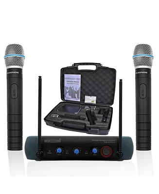 5 Core Professional Wireless Microphone Vhf Fixed Frequency Microfono Inalambrico 200FT Range 2 Handheld Mics