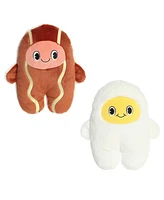 Aurora Medium Bacon & Eggs Flipovers Interactive Plush Toy Red 11"