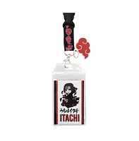 Naruto Itachi Uchiha Lanyard with Clear Id Sleeve and Keychain