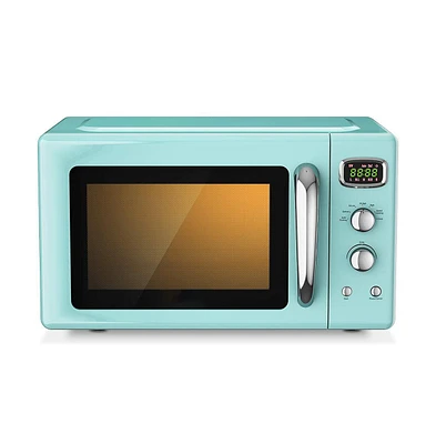 Sugift 0.9 Cu.ft Retro Countertop Compact Microwave Oven