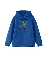 Dc Comics Boys Batman Art Youth Royal Blue Hoodie