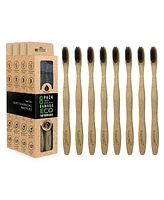 Pursonic 100% Natural Eco Bamboo Toothbrushes with Charcoal Soft Bristles (8 pk.)