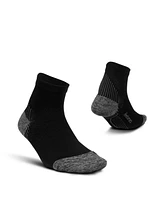 Feetures Men's Plantar Fasciitis Relief Cushion Quarter Sock- Targeted Compression Sock for Men & Women